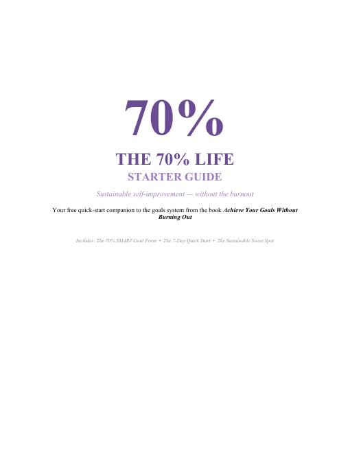 The 70% Life Starter Guide — free PDF